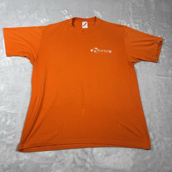 Authors Of Key West Guesthouse Jerzees T Shirt Orange Size XL Made in USA VTG* - Picture 2 of 14